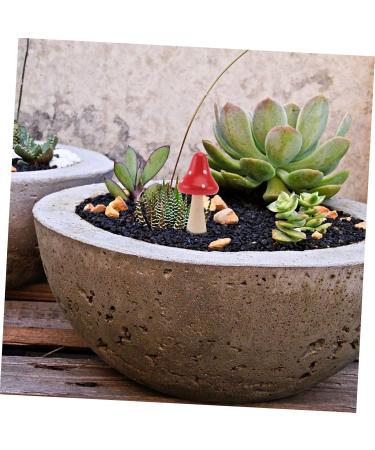 Toddmomy Yard Bonsai Decor 10pcs Wooden Large Mushroom Micro Landscape Decor Wooden Planter Moss Decor Rural Style Adornment - Buy Online on GoSupps.com