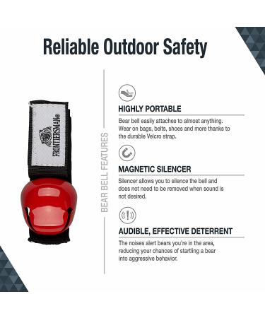 SABRE Frontiersman Bear Bell with Magnetic Silencer | Durable Hook and Loop Attachment - Buy Online on GoSupps.com