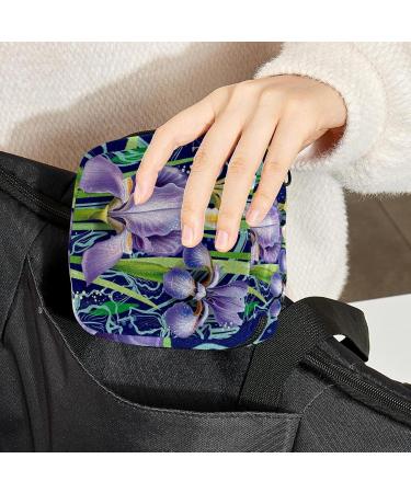 Orchid Ladies Napkin Storage Bag - Portable Zippered Case for Teen Girls & Women - Stylish Purple Design - Buy Online on GoSupps.com