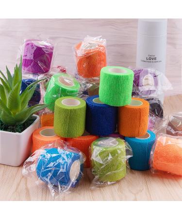 BQTQ 30 Rolls Self Adherent Wrap 2 Inch - Self Adhesive Bandage Tape for Wrist, Ankle, Swelling, Sprains - Assorted Color Stretch Bandage - Buy Online on GoSupps.com
