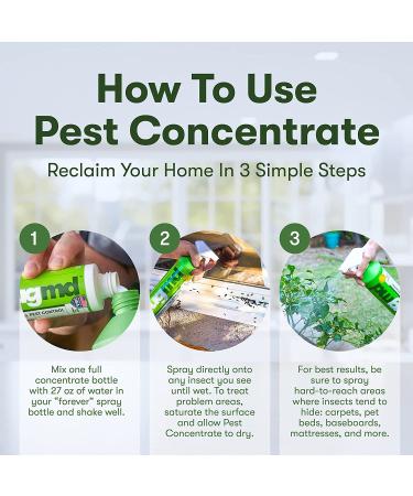 Pest Control Essential Oil Concentrate 3.7 oz - Plant-Based BugMD Spray for Bugs, Spiders, Fleas, Ticks, Roaches - Indoor Ant & Flea Killer - Bed Bug Spray 3.7oz - Buy Online on GoSupps.com