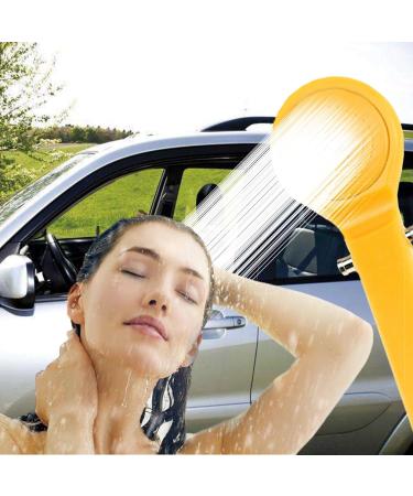 Portable 12V Camping Shower with Water Pump and Filtration System - Ideal for Outdoor Use, Car Washing, Camping, and Hiking - Orange - Buy Online on GoSupps.com