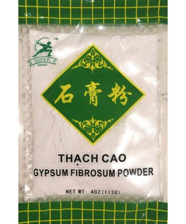 FOOD GRADE GYPSUM POWDER TOFU COAGULANT 4 Oz (112g) CALCIUM SULFATE Super Brand