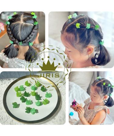 JIRIS 18PCS 0.6 Frog Hair Clips - Mini Green Frog Hair Accessories for Girls and Women - Buy Online on GoSupps.com