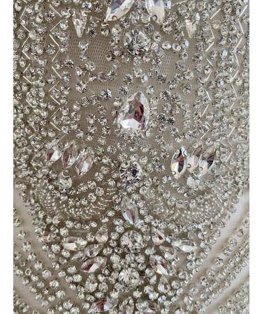 Handmade Rhinestone Applique - Silver 2 Crystal Patch for Dresses - Sew-On Beads Accessory - Buy Online on GoSupps.com
