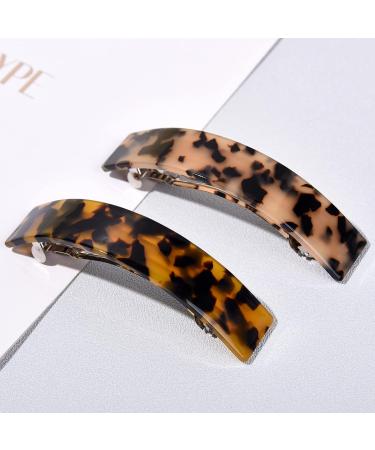 2 Pieces French Tortoise Hair Clips for Women - Large Automatic Clips for Thick & Fine Hair - Buy Online on GoSupps.com
