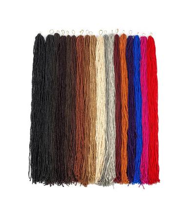 GUOHUI Micro Faux Locs Crochet Hair 36 Inch 5 Packs Dark Pink - DIY Braids Straight Styles (Pack of 5) - Buy Online on GoSupps.com