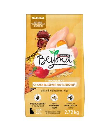Beyond Simply Natural Dry Cat Food Farm-Raised Chicken & Whole Oat Meal - 2.72 kg Bag 2.72 kg (Pack of 1)
