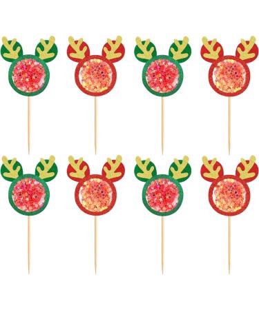 Ercadio 12 Pack Mouse Inspired Christmas Cupcake Toppers Felt Mouse Cupcake Picks Christmas Cupcake Toppes Christmas HolidayTheme Party Cake Decorations Supplies Chirstmas-9 - Buy Online on GoSupps.com