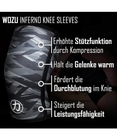 Strength Shop 7mm Neopren Kniebandage f r Damen & Herren - Camouflage IPF Wettkampf-Kniebandagen extrem rei fest & resilient ideal f r Powerlifting & Kraftsport - 1 Paar (L) - Buy Online on GoSupps.com