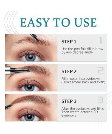 Waterproof Microblading Eyebrow Pen - Precise Brow Pencil with Micro-Fork Tip for Natural All-Day Wear - Buy Online on GoSupps.com