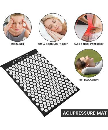 Acupressure Mat for Muscle Relaxation and Pain Relief - Black Color - Buy Online on GoSupps.com