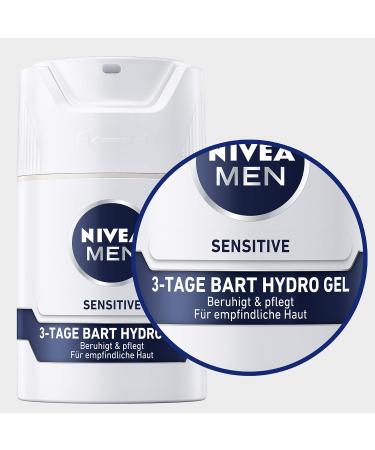 Buy Nivea Men Sensitive 3-Day Beard Hydro Gel - Soothing 50ml Moisture Cream for Men with Sensitive Skin - International Shipping Available - Buy Online on GoSupps.com