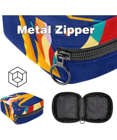 Storage Bags for Women's Bandages - Saxophone Pattern Large Menstrual Cup Cylinder Pocket Zip Closure - Multi-Colored Inserts for Tampons Panty Liners & More - Buy Online on GoSupps.com