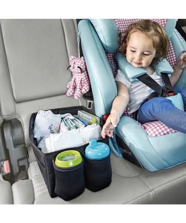 APRAMO Travel Buddy Car Seat Organizer - Foldable Storage Box with Cup Holder for Kids - Ideal for Toys, Snacks, Books - Baby Boys and Girls - Buy Online on GoSupps.com