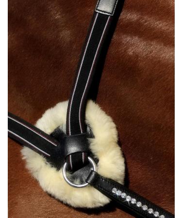 Tysons Breeches 5 Point Breastplate - Halla Lambskin Rhinestone Glitter Leather Black with Martingale for Thoroughbreds - International Shipping Available - Buy Online on GoSupps.com