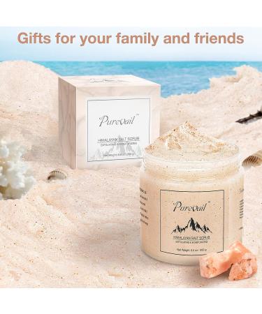 Purevail Himalayan Salt Body Scrub - Exfoliating & Moisturizing with Bergamot Scent - 8.8 oz - Buy Online on GoSupps.com