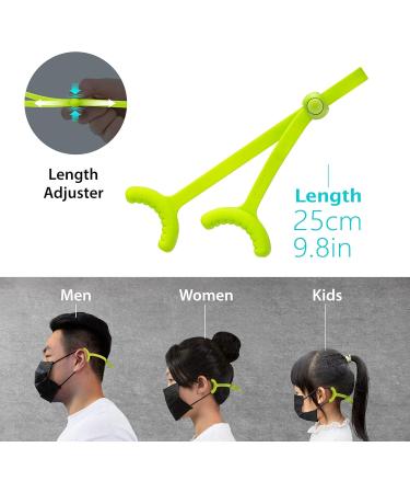 Bone 3 Pack Mask Holder Ear Hooks | Adjustable Anti-Slip Silicone Band for Adults & Kids | Comfortable Mask Extension - Short Black Set - Buy Online on GoSupps.com