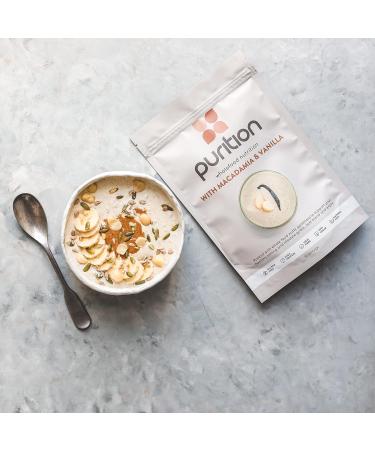 Purition Macadamia & Vanilla 500g - Gluten-Free High Protein Keto Meal Replacement Shake - Buy Online on GoSupps.com