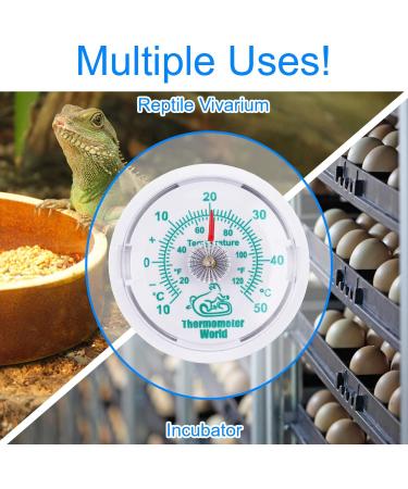 Vivarium Thermometer to Monitor Temperature In Reptile Tanks and Vivariums - 65MM Reptile Thermometer Temperature Gauge - Buy Online on GoSupps.com