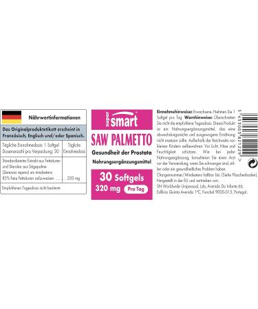 Saw Palmetto Extract for Prostate Health | Supports Urine Flow | 85% Free Fatty Acids | Supersmart - Buy Online on GoSupps.com