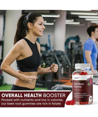 Organic Beet Root Gummies - Nitric Oxide Booster for Men & Women | Non-GMO Gluten-Free Vegan - 60CT | International Shipping Available - Buy Online on GoSupps.com
