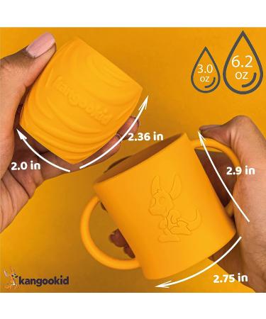Kangookid Open Cup Set for Baby | 2 Handled Silicone Cups for Toddlers | Baby Led Weaning & Independent Drinking | Yellow | 6+ months - Buy Online on GoSupps.com