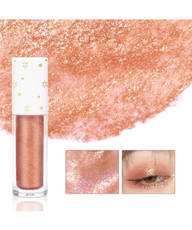 Geeneiya Korean Makeup Glitter Eyeshadow Liquid Eye Shadow Gold Bling Eyeliner - Long Lasting & Quick Drying Pigmented Formula for Crystals Eye Makeup - Romantic Champagne 02 - Buy Online on GoSupps.com