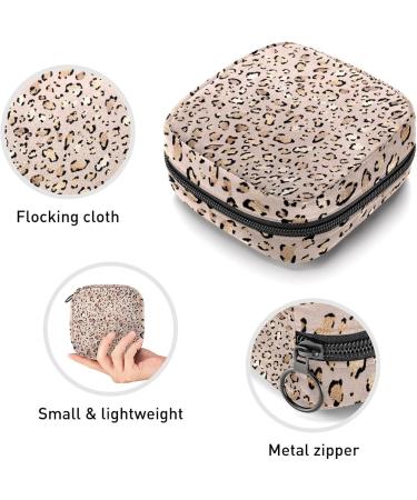 Leopard Print Sanitary Napkin Storage Bag | Menstrual Cup & Nursing Pad Holder | Feminine Product Pouch | Portable Period Kit Bag - Color 5 - Buy Online on GoSupps.com