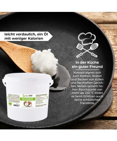 GreatVita Organic Virgin Coconut Oil 5000ml - Perfect for Cooking & Baking | International Shipping Available - Buy Online on GoSupps.com