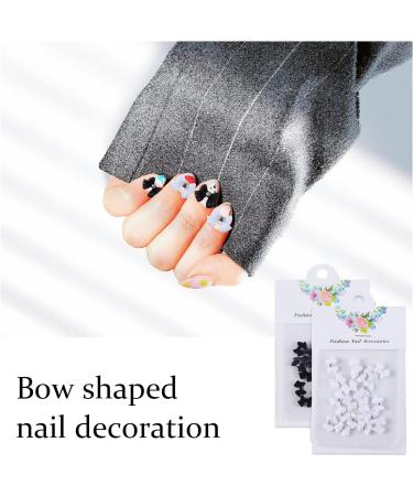 40x/Set Bowknot Nail Resin 3D Nails Art Nails Art Decoration Jewels Supplies For Nail Salons 40x/set 3d Nai Resin Bowknot Naills Art For Acrylic Nails Black No. 2 - Buy Online on GoSupps.com
