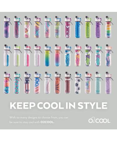 O2COOL Mist 'N Sip Misting Water Bottle 2-in-1 Mist And Sip Function With  No Leak Pull Top Spout Sports Water Bottle Reusable Water Bottle - 20 oz