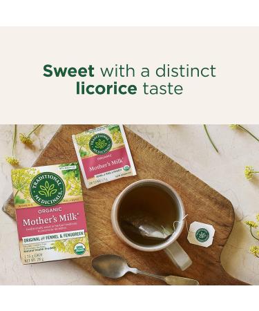 Traditional Medicinals - Organic Mother's Milk Lactation Herbal Tea (Pack of 1) - Supports Breast Milk Production For Nursing Mothers - 16 Tea Bags Total 16 Count (Pack of 1) Mother's Milk Herbal Tea - Buy Online on GoSupps.com