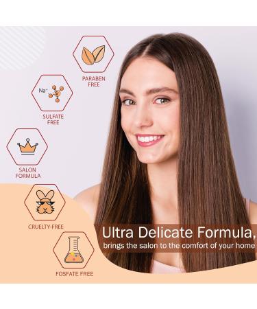 Brazilian Keratin Smoothing Treatment - Sulfate Free Blowout System for Dry Damaged Hair | Eliminate Curls & Frizz (32 Fl Oz - Buy Online on GoSupps.com
