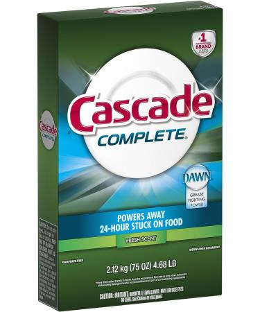 Cascade Complete Powder Dishwasher Detergent - Fresh Scent - 75 oz - Buy Online on GoSupps.com