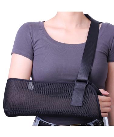 Lefeke Arm Sling Shoulder Immobilizer Medical Shoulder Sling with Detachable Support Plate for Right Left Arm Arm Brace for Shoulder Injury Women and Men Broken & Fractured Bones Dislocation Sprains Strains & Tears