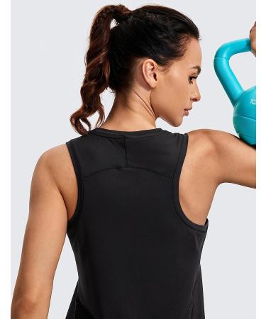 CRZ YOGA Women's Lightweight Racerback Tank Top - Medium Black - Buy Online on GoSupps.com