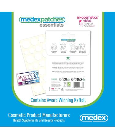 Medex Essentials Spot Patch & Blemish Face Patch with Salicylic Acid & Kaffoil Invisible Acne Patch Reduces The Appearance of Face Spots - Vegan Friendly Skincare - 34 Patches - Buy Online on GoSupps.com