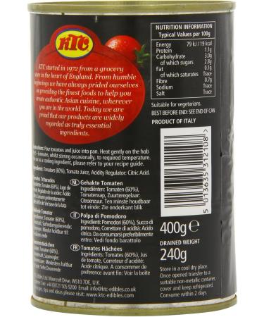 KTC Chopped Tomatoes 400g (Pack of 12) - Buy Online on GoSupps.com