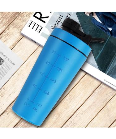 Rocky & Chao 900ml Stainless Steel Protein Shaker - Blue Sports Mug with Ball for Fitness & Egg Whites - Buy Online on GoSupps.com