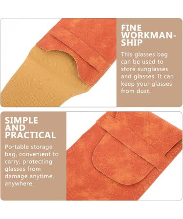 Villcase Zipper Glasses Case - Slim Waterproof Travel Holder for Sunglasses & Eyeglasses - Soft Leather Pocket Bag - Buy Online on GoSupps.com