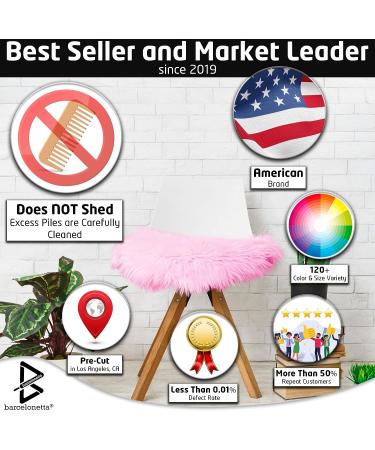 Barcelonetta Faux Fur Squares - Shaggy Fabric Cuts for Crafts, Costumes, Decor - 10x10 White Patches - Buy Online on GoSupps.com