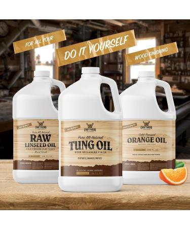 Raw Linseed Oil - 1 Gallon | Premium Wood Restoring Finish for Indoor & Outdoor Use - International Shipping Available - Buy Online on GoSupps.com