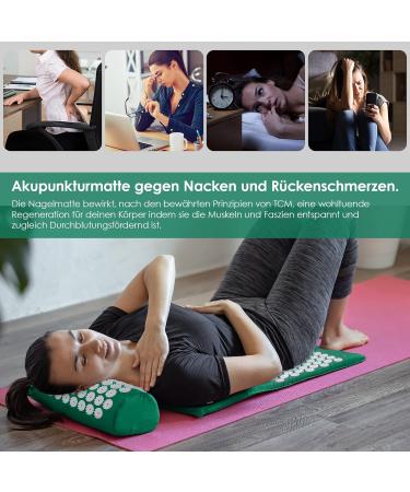 AkuPressmatte Acupressure Set - Relax & Relieve Pain with Flower Field Needle Mat & Pillow - International Shipping Available - Buy Online on GoSupps.com