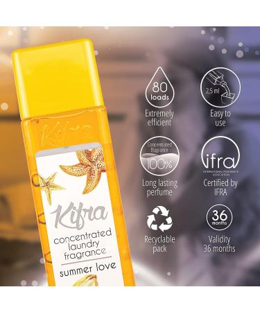 KIFRA SUMMER LOVE Concentrated Laundry Fragrance 200ml - 80 Washes - Buy Online on GoSupps.com
