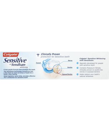 Colgate Sensitive Whitening Toothpaste with Sensifoam 125ml - Pack of 1 - Buy Online on GoSupps.com