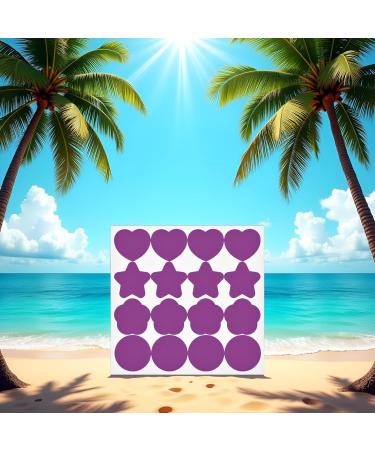 16Pcs Purple UV Stickers for Sunscreen 48 Count UV Detection Reminder Waterproof UV Stickers Know When to Re-Apply Sunscreen UV Detecting Patches for Beach Swimming Facial Sunscreens - Buy Online on GoSupps.com