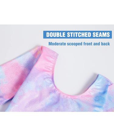 Sparkly Unicorn Rainbow Gymnastics Leotard for Girls | Long Sleeve Tumbling Outfit Age 2-9 Years | Tie Dye B 2-3T - Buy Online on GoSupps.com
