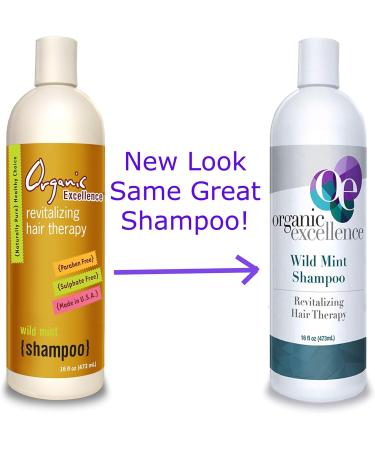 Organic Excellence Wild Mint Shampoo - Chemical & Sulfate Free All-Natural Color Safe | 16 oz | Eco-Friendly International Shipping - Buy Online on GoSupps.com