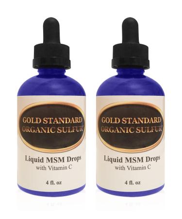 Liquid MSM Drops with Vitamin C - 8 Ounces - Made with Gold Standard Organic Sulfur Crystals, Premium MSM Eye Drops **Same Day Shipping**